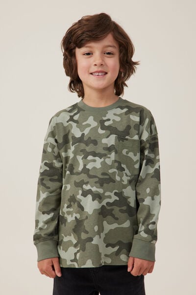 The Essential Long Sleeve Tee, CAMO YARDAGE