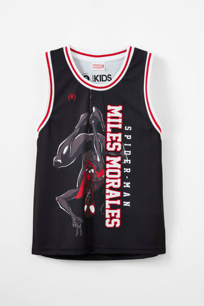 License Basketball Tank, LCN MAR BLACK/SPIDERMAN HANG TIME