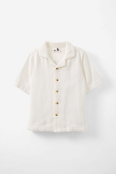 Cabana Short Sleeve Shirt, VANILLA/TEXTURE