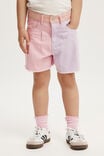 Kyla Denim Short, COLOUR BLOCK - alternate image 2