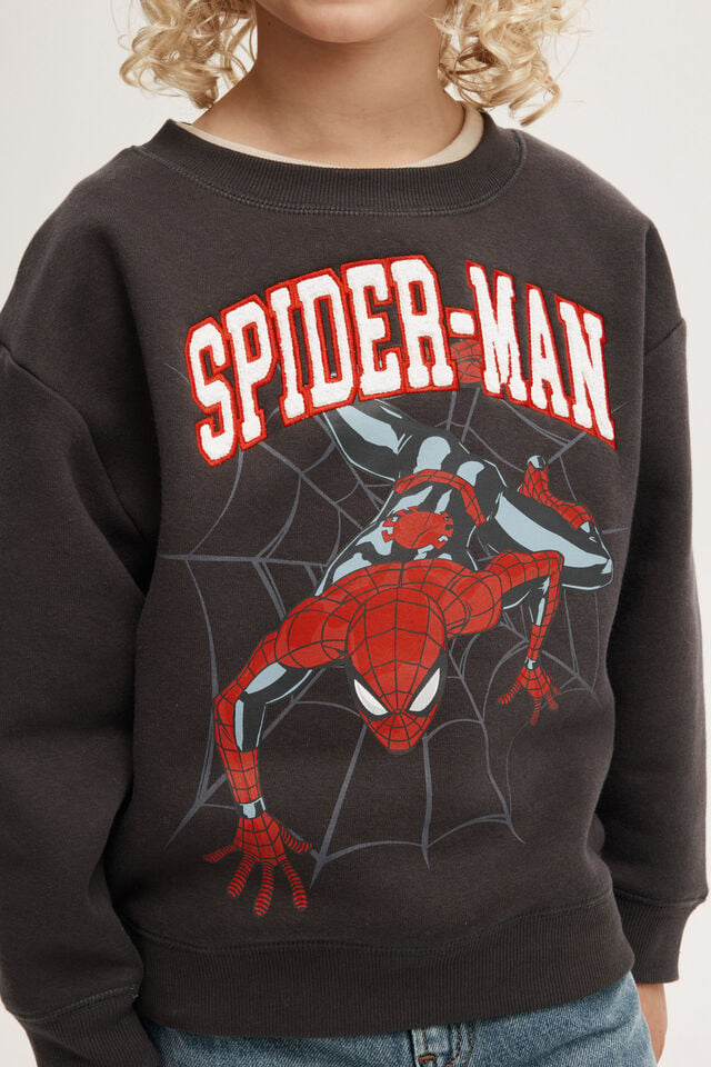 License Felix Fleece Crew Neck, LCN MAR PHANTOM/SPIDERMAN WEB