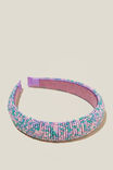 Sophia Luxe Headband, DUSTY RAINBOW SPRINKLES - alternate image 2