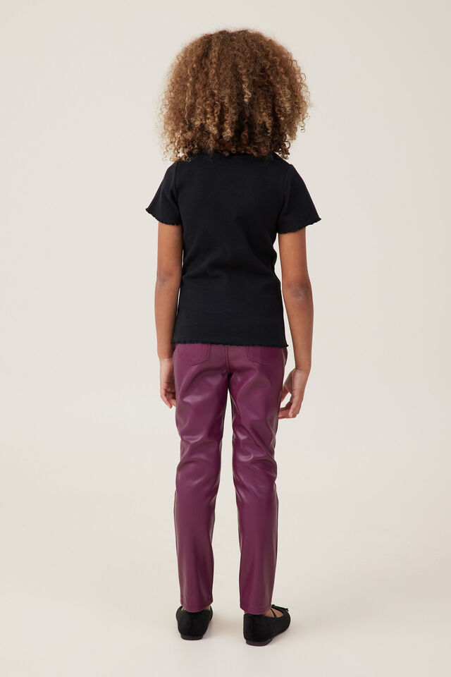 Robbey Vegan Leather Pant, CRUSHED BERRY