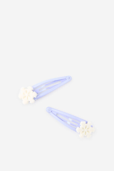 Kids Multi Pack Snap Hair Clips, VINTAGE LILAC/SNOWFLAKE