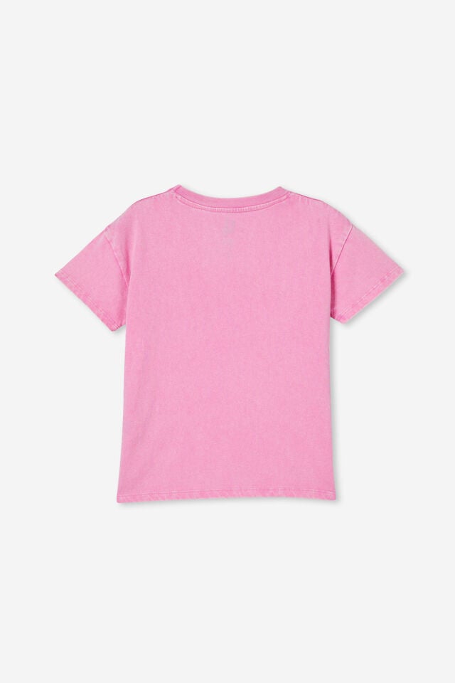 Camiseta - Poppy Short Sleeve Print Tee, PINK GERBERA/SNOW WASH