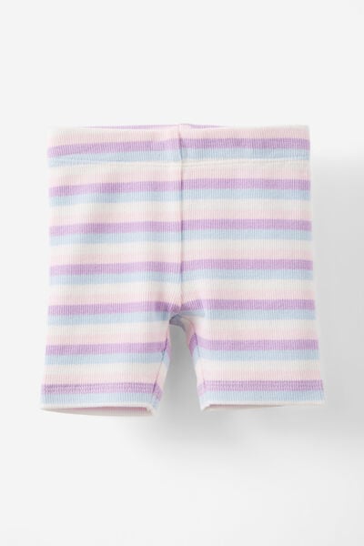 Rain Rib Bike Shorties, RAINBOW STRIPE