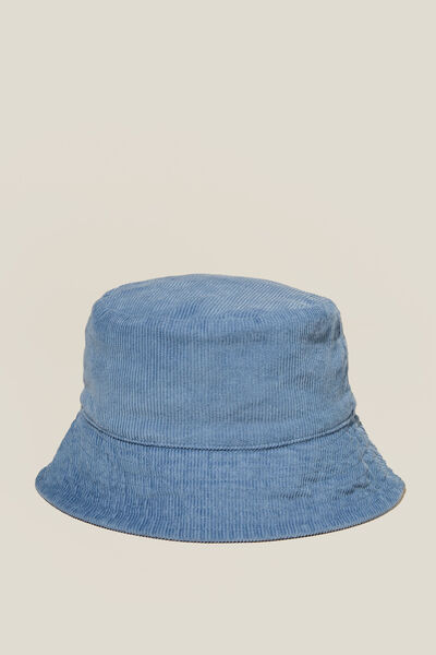 Kids Cord Bucket Hat, DUSTY BLUE/CORD