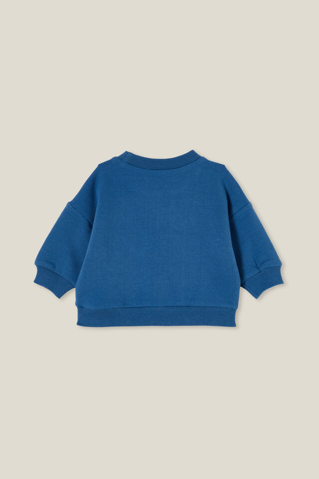 Moletom - Alma Drop Shoulder Sweater, PETTY BLUE/BRO