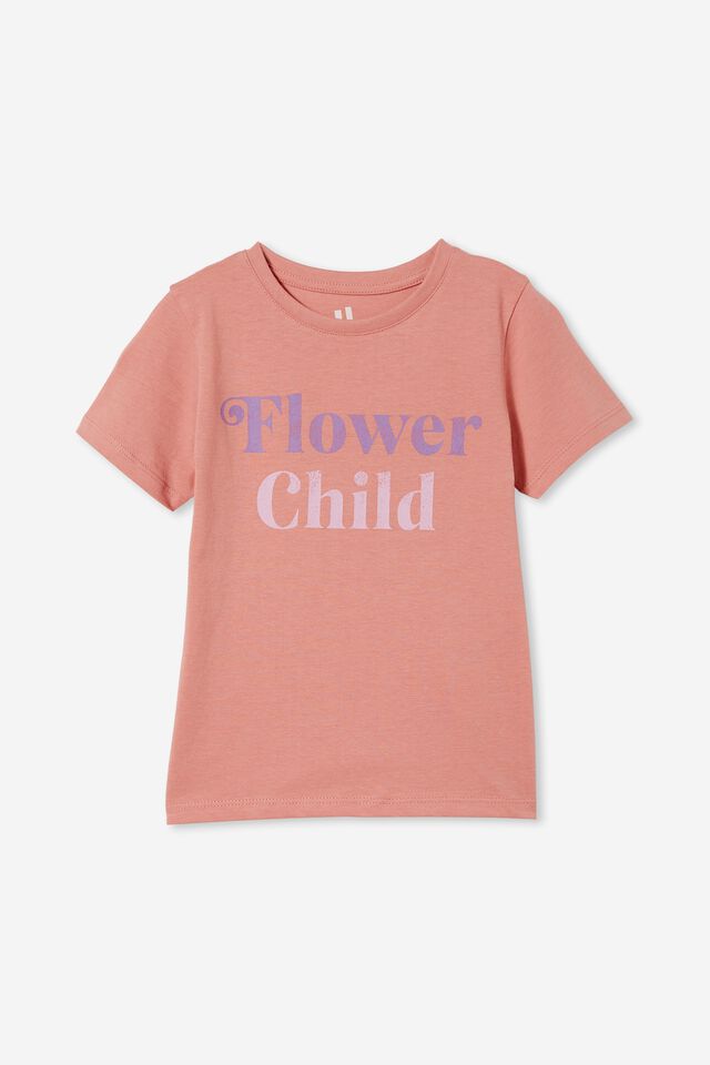Penelope Short Sleeve Tee, MUSK ROSE/RETRO FLOWER CHILD