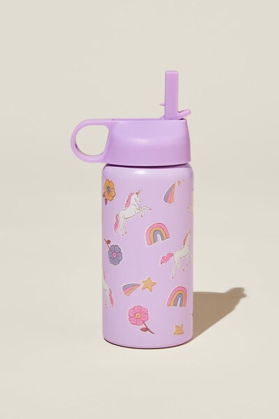 Kids On-The-Go Drink Bottle, LILAC DROP/UNICORN STAMP