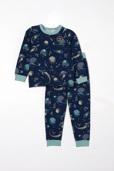Ace Long Sleeve Pyjama Set, IN THE NAVY/ SPACE GLOW