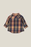 Baby Rugged Shirt, NAVY/DUSTY CLAY PLAID - alternate image 3