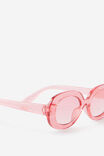 Kids Olive Oval Sunglasses, VARSITY RED/GLITTER - example image 2