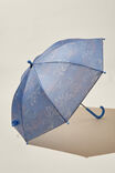 Kids Rainy Day Umbrella, DUSK BLUE/OUTLINE DINOS - alternate image 1
