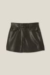 Nelly Vegan Leather Skirt, BLACK - alternate image 5
