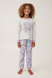 Willow Long Sleeve Flutter Pyjama Set, OATMEALE MARLE/QUINN BUNNY - alternate image 2