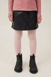 Nelly Vegan Leather Skirt, BLACK - alternate image 1