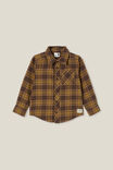 Rugged Long Sleeve Shirt, HOT CHOCCY/TAUPY BROWN PLAID - alternate image 1