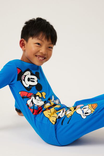 Orlando Long Sleeve Pyjama Set Licensed, LCN DIS BLUE PUNCH/MICKEY CREW