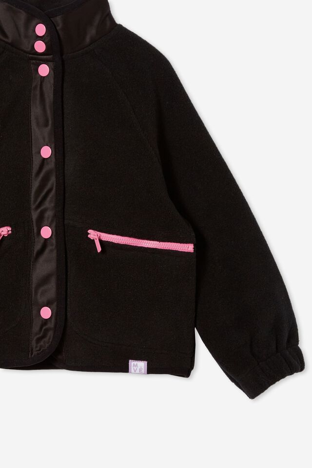 The Button Through Jacket, BLACK