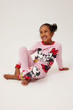 Disney Florence Long Sleeve Pyjama Set, LCN DIS MARSHMALLOW PINK/MICKEY & MINNIE LOVE - alternate image 1