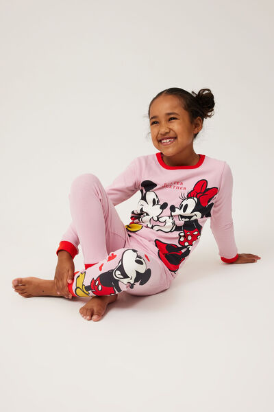 Pijama - Florence Long Sleeve Pyjama Set Licensed, LCN DIS MARSHMALLOW PINK/MICKEY & MINNIE LOVE