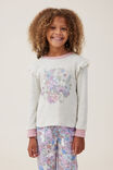 Willow Long Sleeve Flutter Pyjama Set, OATMEALE MARLE/QUINN BUNNY - alternate image 1