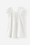 Gigi Puff Sleeve Dress, WHITE/SILVER LUREX - example image 2