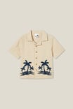 Cabana Short Sleeve Shirt, RAINY DAY/IN THE NAVY PALM - alternate image 1