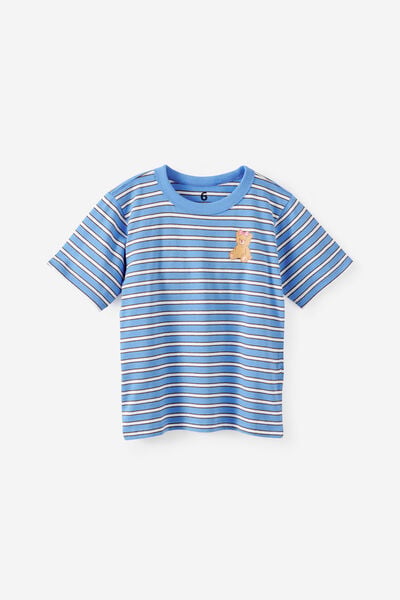 Essential Short Sleeve Graphic Tee, BLUE BONNET/ROCKY ROAD/VANILLA STRIPE/BEAR