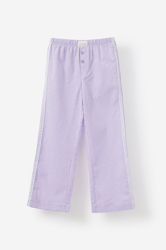 Poplin Sleep Pant, LILAC MOOD/MINI GINGHAM