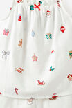 Kids Babydoll Family Xmas Pj Set, VANILLA/EVERYTHING CHRISTMAS - example image 4