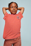Spiderman Marvel Drop Shoulder SS Tee, LCN MAR VANILLA/VARSITY RED/SPIDERMAN STRIPE - example image 2