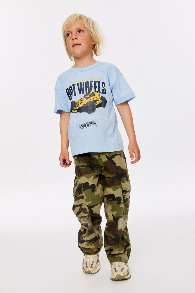 Hot Wheels Drop Shoulder SS Tee, LCN MAT CLOUD BLUE/ HOTWHEELS SUPREME SPEED