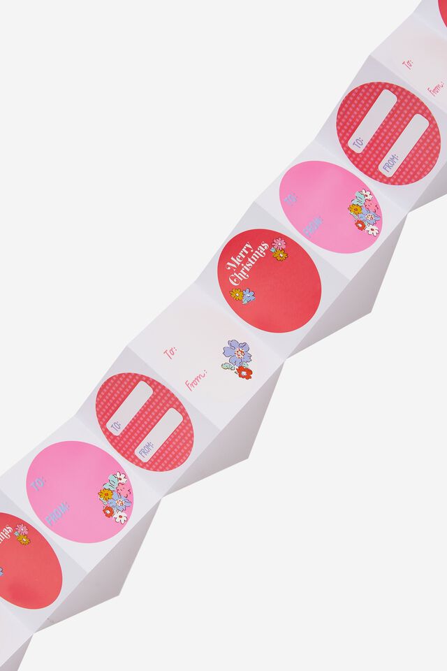 Christmas Wrap Stickers, FLORAL CHRISTMAS