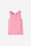 Fitted Essential Racer Back Tank, STRAWBERRY MILK/BERRY JAM SPOT - example image 2