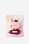 Kids Multi Pack Snap Hair Clips, APRICOT SUN/BERRY JAM WAVY - example image 2