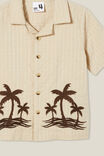 Cabana Short Sleeve Shirt, RAINY DAY/HOT CHOCCY PALM - alternate image 2