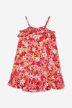 Libby Sleeveless Dress, LUCKY RED/SANDINIA FLORAL