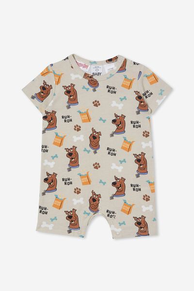 Macacão - The Short Sleeve Romper License, LCN WB RAINY DAY/SCOOBY DOO SNACK TIME