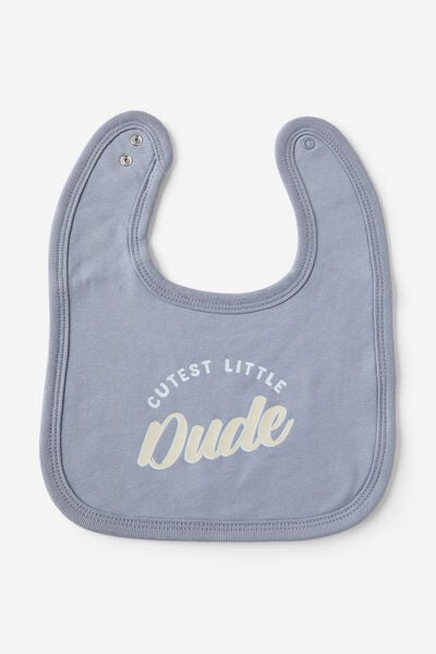 The Baby Bib, STEEL/CUTEST LITTLE DUDE