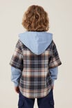 Rugged Long Sleeve Layered Shirt, DUSTY BLUE/COCO JUMBO PLAID - alternate image 3