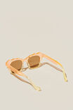 Kids Wavy Square Sunglasses, TROPICAL ORANGE/BABY YELLOW - alternate image 3