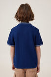 Knitted Short Sleeve Shirt, IN THE NAVY - alternate image 3