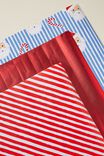 Kids Gift Wrap 3 Pack, DUSK BLUE/SANTA CANDY STRIPE - alternate image 2