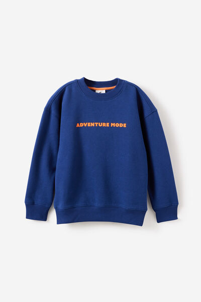 Sammy Oversize Crew, DENIM NAVY/ADVENTURE MODE