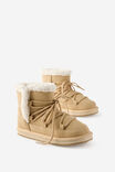 Kids Teddy Lined Winter Boot, SEMOLINA/LACES - example image 4