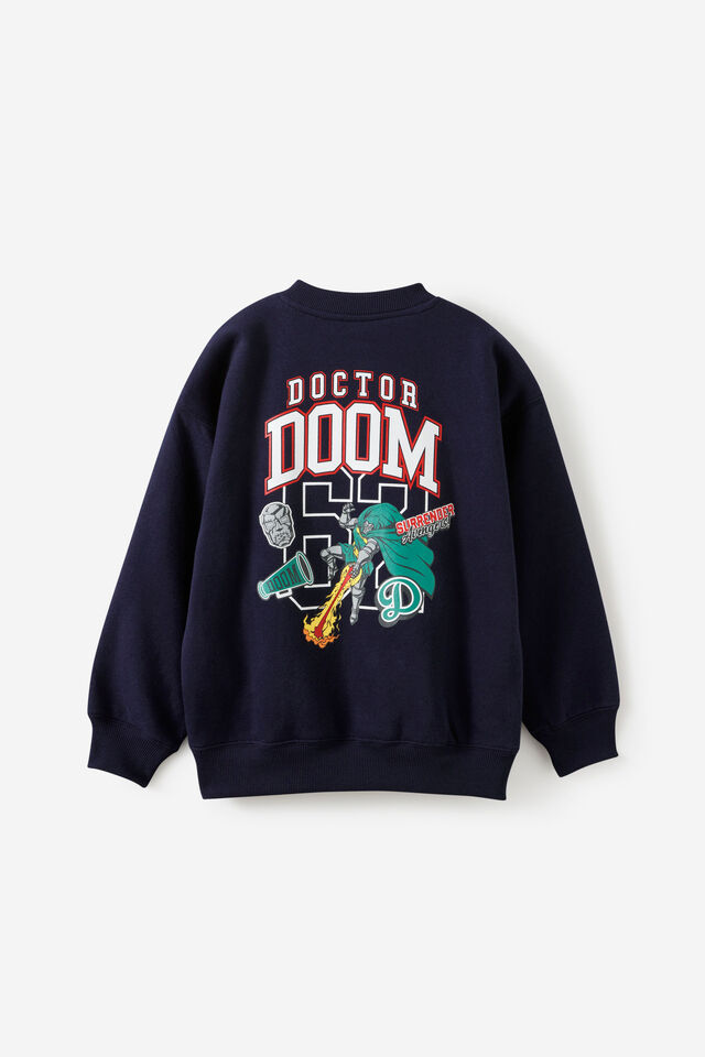 Dr Doom Marvel Oversized Crew, LCN MAR SQUID INK/DR DOOM