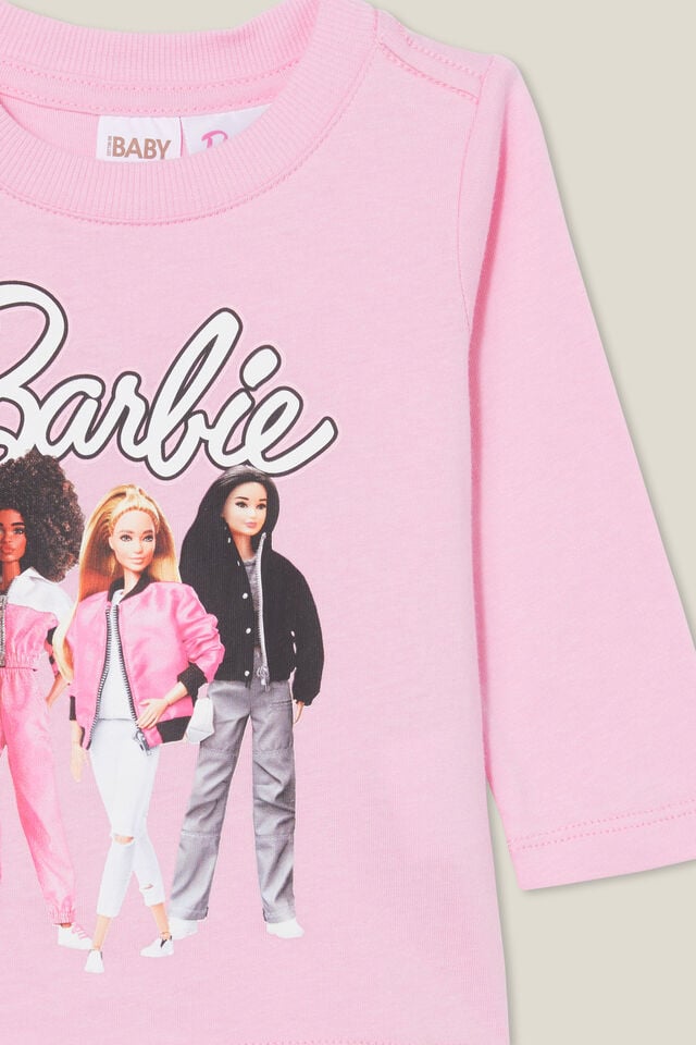 Barbie Jamie Long Sleeve Tee, LCN MAT CALI PINK/BARBIE TRIO