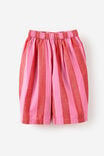 Baby Woven Barrel Pant, STRAWBERRY MILK/VARSITY RED STRIPE - example image 1